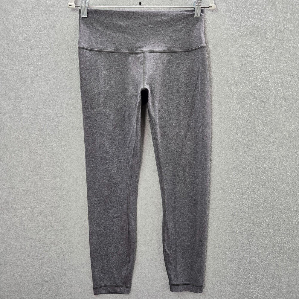 Lululemon Women Activewear Pants 10 Gray Wunder Under Leggings 26 in Inseam